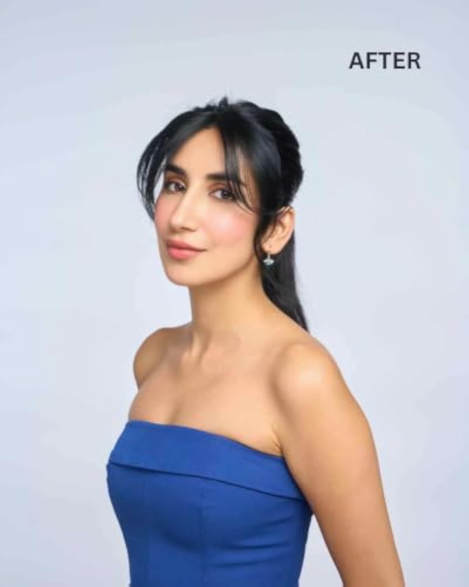 Clip-in Hairline with Curtain Bangs, Dark Brown